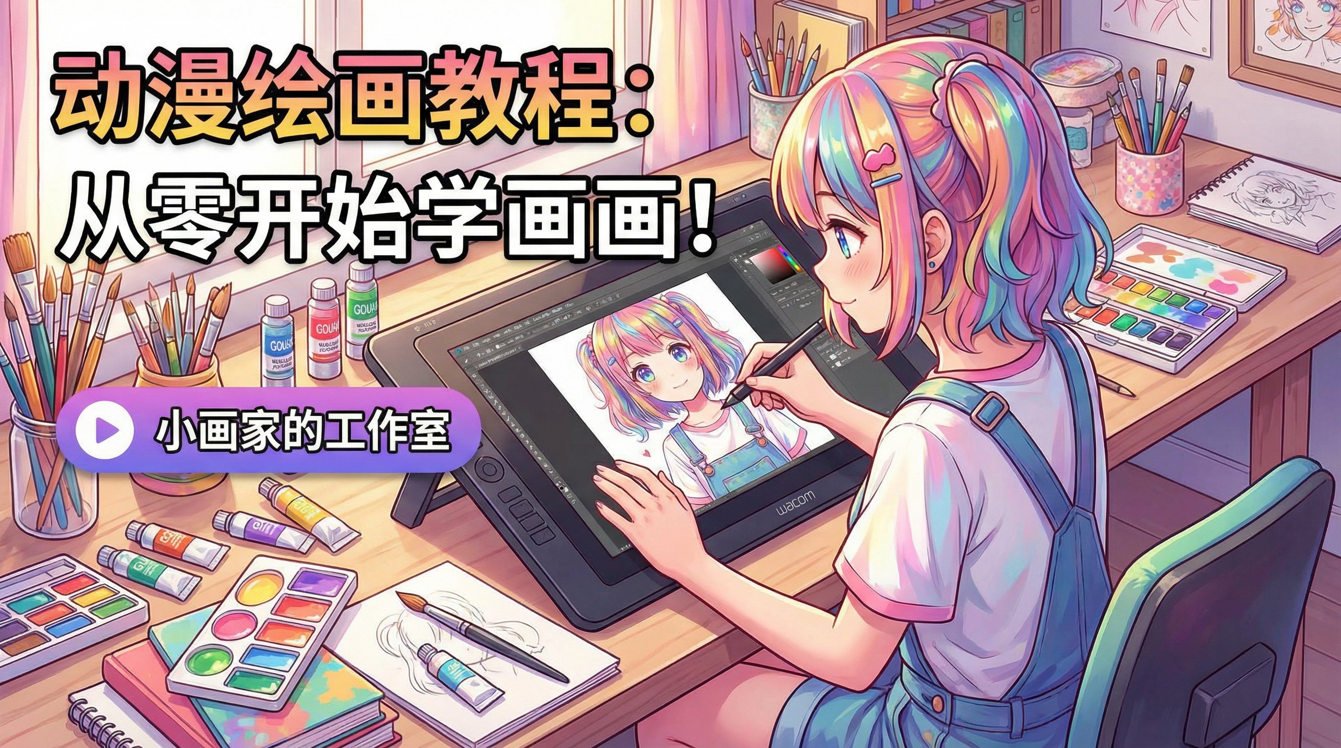 福利姬绘画教程视频